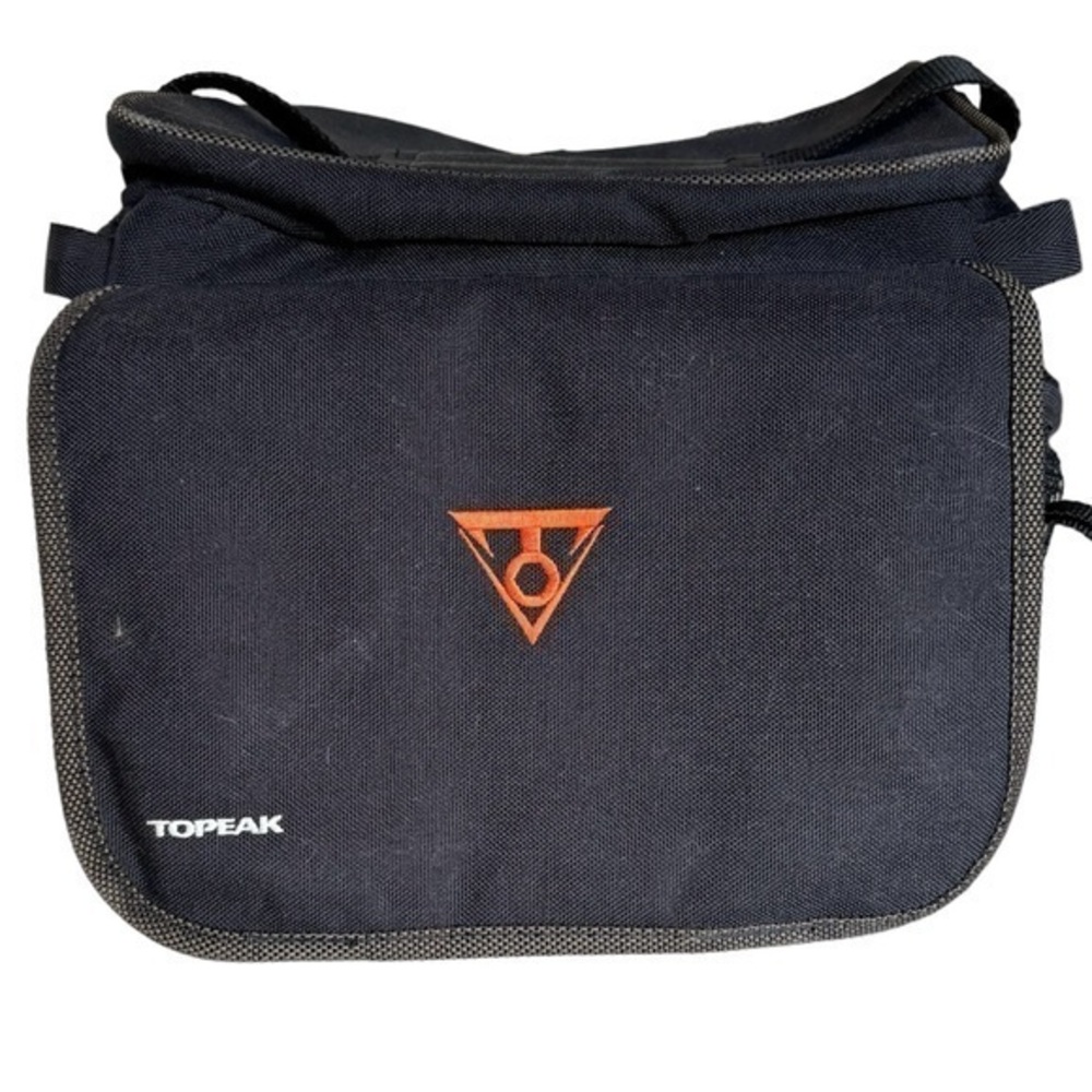 REI Topeak Black Canvas Bike Bicycle Handlebar Carrier Storage Basket NWOT